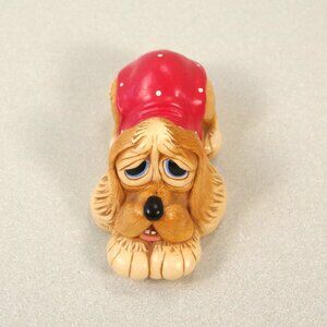 Pendelfin Dog Figurine "Pooch" Made in England PenDelfin Puppy Red Blanket